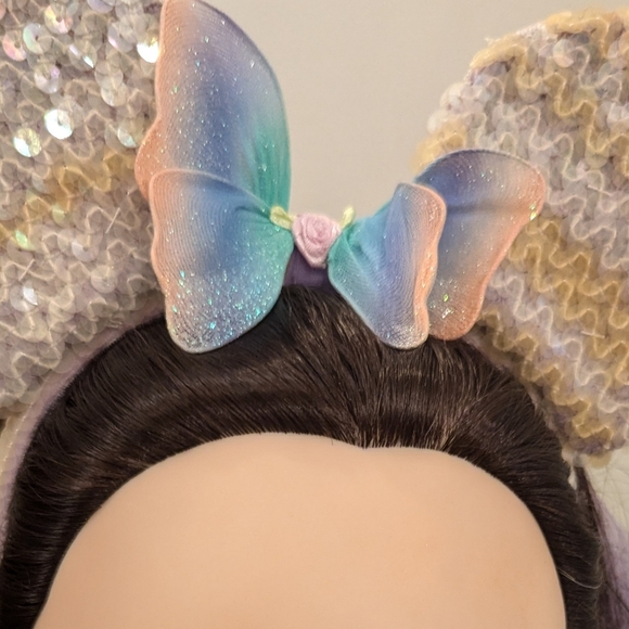 Minnie Mouse Disney Colorful sequin Headband with Long Tulle Ribbons OS - Picture 9 of 9